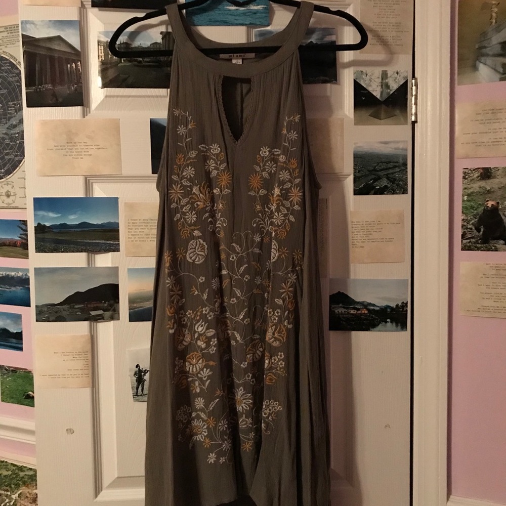 Francescas embroidered green dress